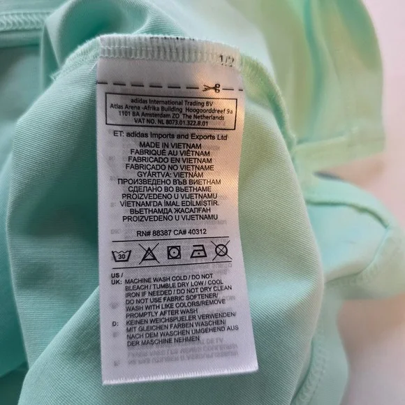 Adidas Golf Sleeveless‎ Polo Shirt Aqua Mint Green XL Athletic Performance - Picture 9 of 10